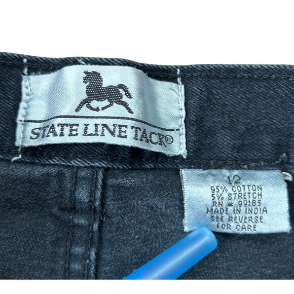 State Line Tack Womens Blue Denim Riding Breeches Cotton Stretch Equestrian Deni - Picture 6 of 10